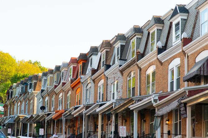 Row homes in Reading, Pa.