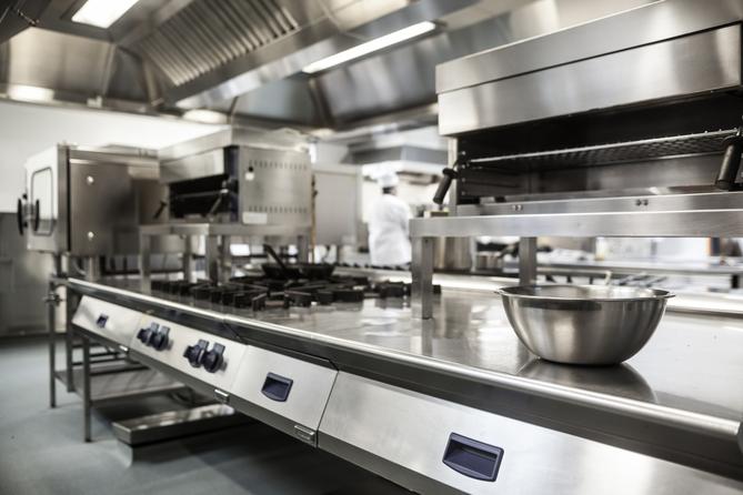 A stock image of a restaurant kitchen.