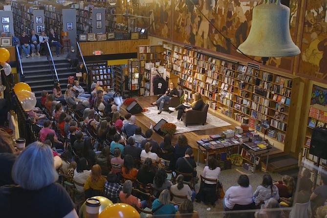 Inside the Midtown Scholar Bookstore in Harrisburg, Pennsylvania