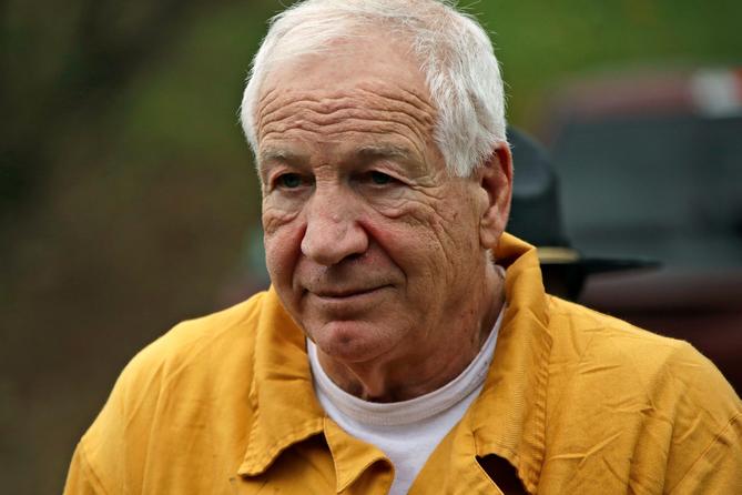 Former Penn State University assistant football coach Jerry Sandusky arrives at the Centre County Courthouse, Friday, Nov. 22, 2019, in Bellefonte, PA. Former Penn State University assistant football coach Jerry Sandusky arrives at the Centre County Courthouse, Friday, Nov. 22, 2019, in Bellefonte, PA.