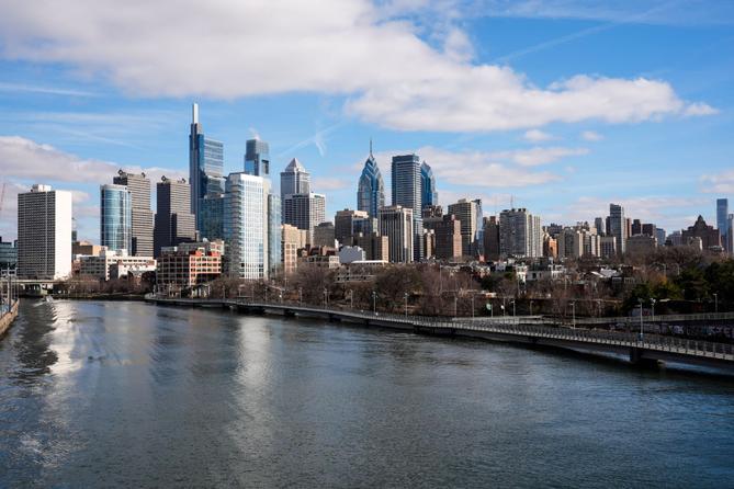 The Philadelphia, PA skyline.