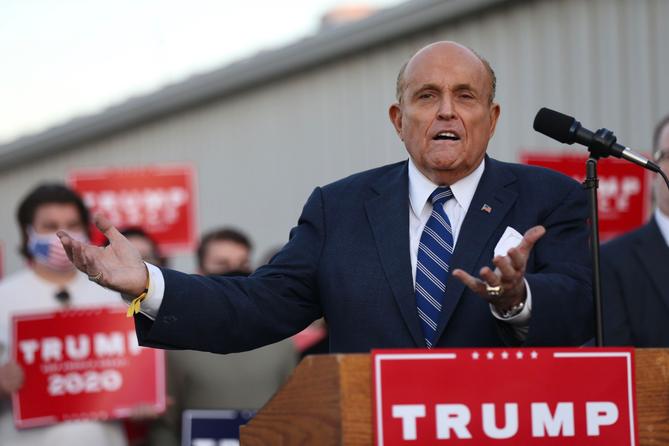 Trump lawyer Trump lawyer Rudy Giuliani pressed his baseless case that the election had been stolen and the truth covered up by “Big Tech” and the mediapressed his baseless case that the election had been stolen and the truth covered up by “Big Tech” and the media.