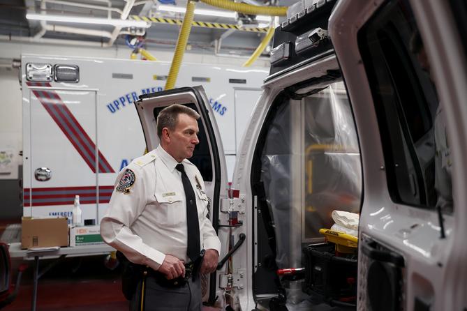 Thomas Nolan, public safety director for Upper Merion Township, said he worries about the coronavirus "constantly." His department has retrofitted certain ambulances to deal with the crisis.