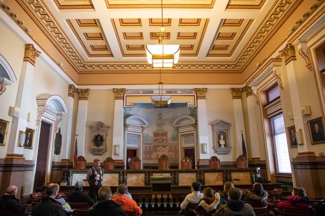 The Pennsylvania Supreme Court chamber in Philadelphia's Old City Hall, where justice heard the Humphrey case.