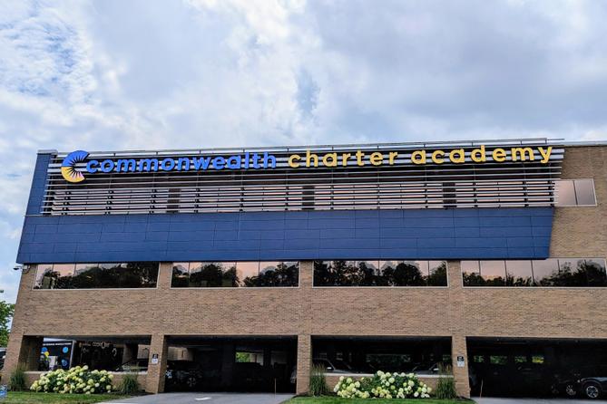 Commonwealth Charter Academy's building in Harrisburg, PA.