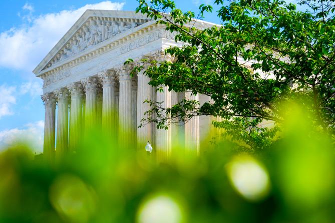The U.S. Supreme Court is seen Friday, April 17, 2026, in Washington.